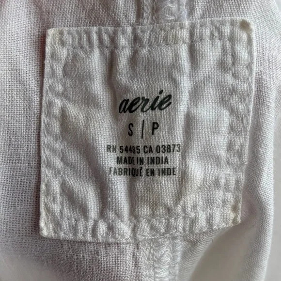 •Aerie• Pool-to-Party Linen Blend Cover Up/Shirt - Size Small - Picture 2 of 7